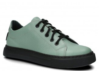 Polobotky NAGABA 607 mátová rustic kožené