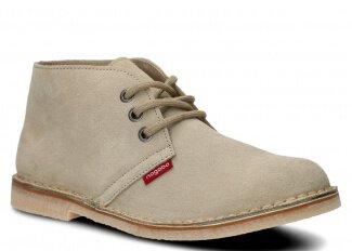 Kotníkové boty NAGABA 082  kámen velur kožené