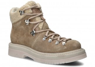 STŘEVÍCE DÁMSKÉ MODEL 2810 BÉŽOVÁ VELUR WAX - VELIKOST 38