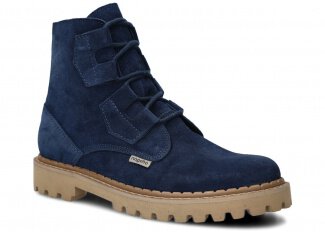 PÁNSKÉ KOTNÍKOVÉ BOTY NAGABA 4882 TMAVĚ MODRÁ VELUR - VELIKOST 42