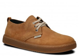 Pánské široké polobotky NAGABA 477 hnědá crazy kožené