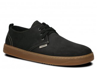 Pánské široké polobotky NAGABA 477 černá crazy kožené