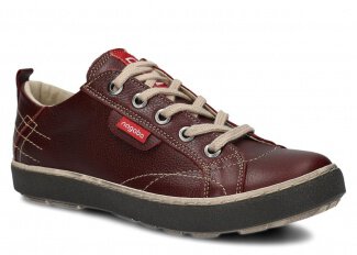 Polobotky NAGABA 243 bordó rustic kožené
