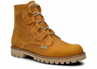 Pánské trapperské boty NAGABA 488/1 žlutá crazy kožené