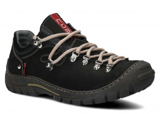 Nízké trekové boty NAGABA 055 černá crazy kožené