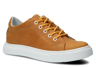 Polobotky NAGABA 607 žlutá parma kožené