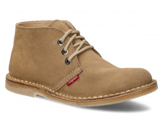 Kotníkové boty NAGABA 082 béžová velur kožené