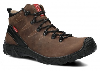 Pánské kotníkové trekové boty NAGABA 403 olivová crazy kožené