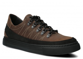 Pánské polobotky NAGABA 463 olivová crazy kožené