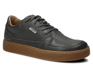 Dámské široké polobotky NAGABA 625  grafitová mrak kožené