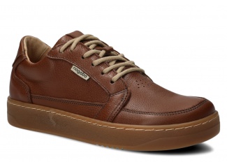 Dámské široké polobotky NAGABA 625  rudá rustic kožené