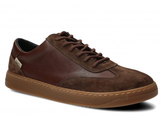 Pánské široké polobotky NAGABA 478 hnědá velur kožené