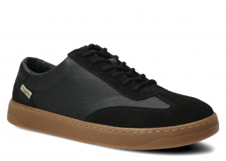 Pánské široké polobotky NAGABA 478 černá velur kožené