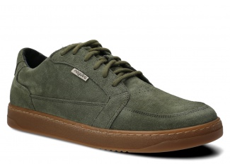 Pánské široké polobotky NAGABA 480 khaki velur kožené