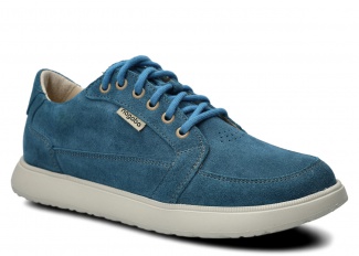 Dámské široké polobotky NAGABA 626 jeans velur kožené