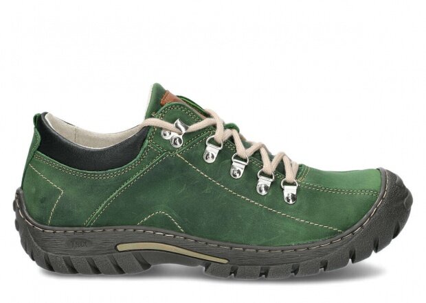 Pánské nízké trekové boty NAGABA 455 zelená crazy kožené