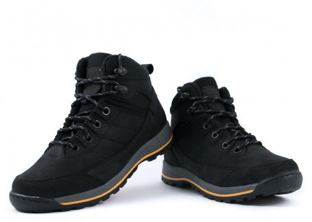 Kotníkové boty NAGABA 062 černá crazy kožené