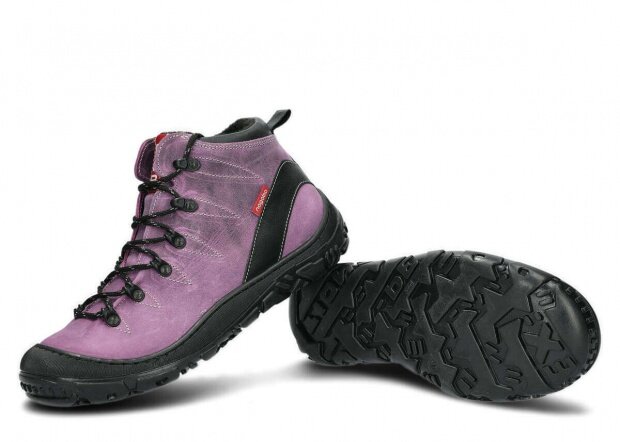 Kotníkové trekové boty NAGABA 240 fialová crazy kožené