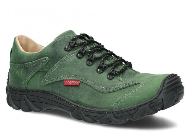 Pánské nízké trekové boty NAGABA 400 zelená crazy kožené