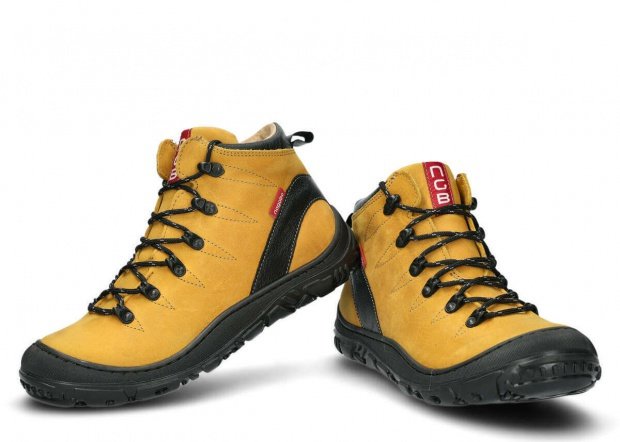 Kotníkové trekové boty NAGABA 240 žlutá crazy kožené