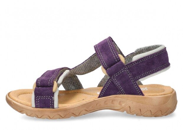 Dámské sandály NAGABA 168 fialová velur kožené