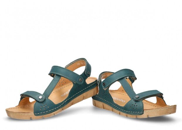 Dámské sandály NAGABA 306 zelená rustic kožené