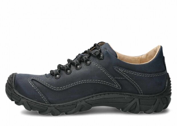 Pánské nízké trekové boty NAGABA 400 tmavě modrá crazy kožené