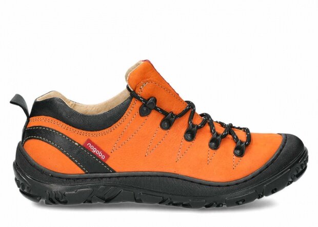 Nízké trekové boty NAGABA 241 oranžová campari kožené