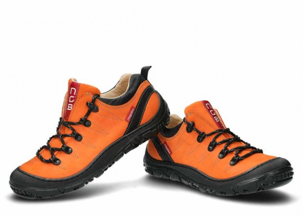 Nízké trekové boty NAGABA 241 oranžová campari kožené