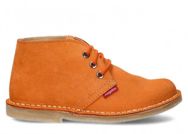 Kotníkové boty NAGABA 082 oranžová velur kožené