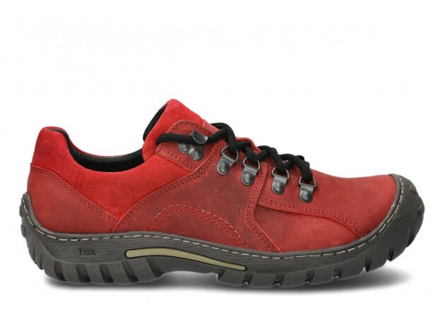 Pánské nízké trekové boty NAGABA 457 červená crazy kožené