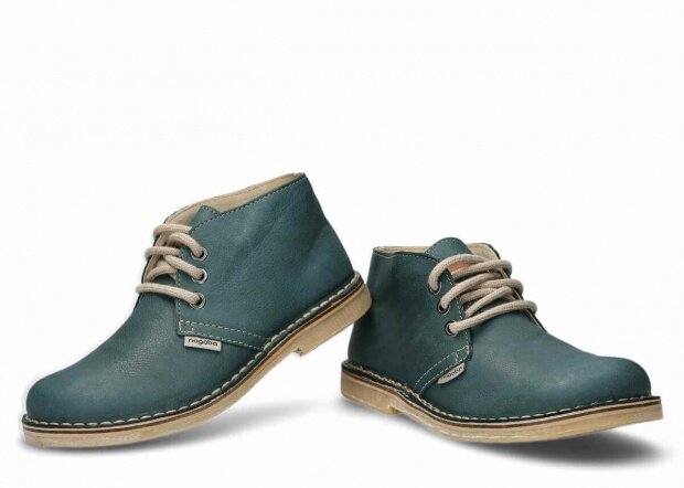 Kotníkové boty NAGABA 082 zelená rustic kožené