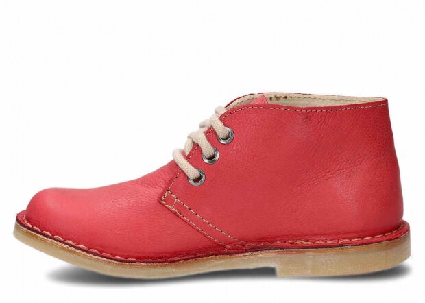 Kotníkové boty NAGABA 082 červená rustic kožené