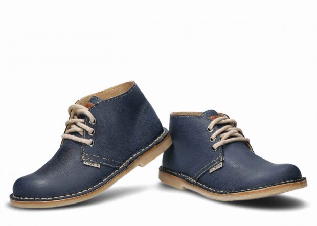 Kotníkové boty NAGABA 082 tmavě modrá rustic kožené