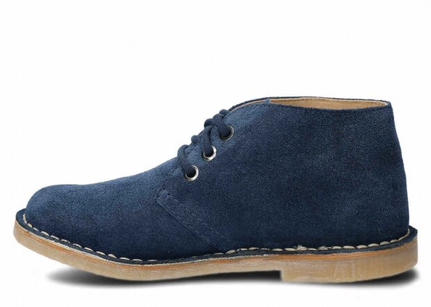 Kotníkové boty NAGABA 082 tmavě modrá velur kožené