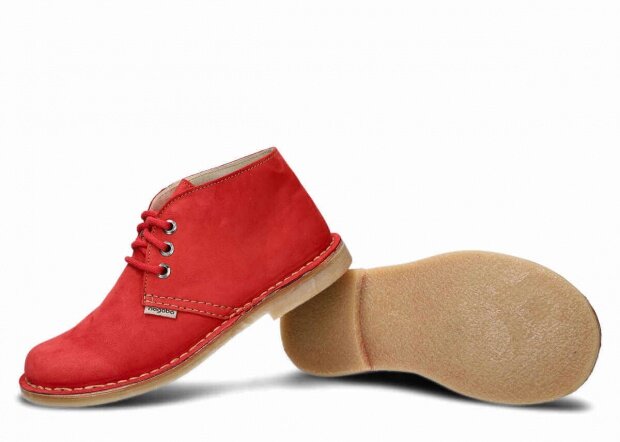 Kotníkové boty NAGABA 082 červená samuel kožené