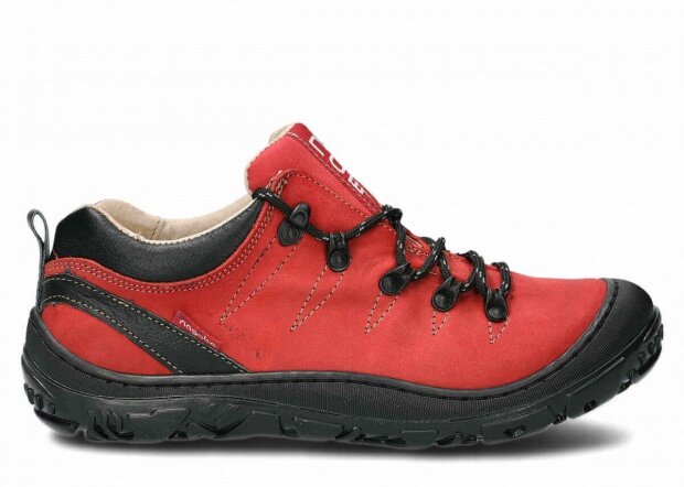 Nízké trekové boty NAGABA 241 červená crazy kožené