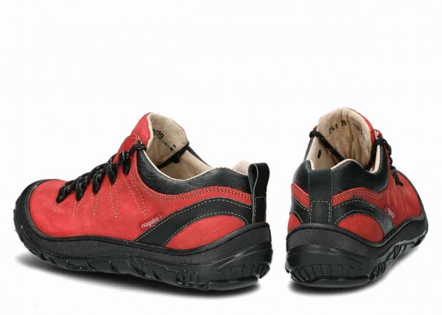 Nízké trekové boty NAGABA 241 červená crazy kožené