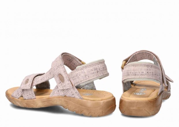 Dámské sandály NAGABA 168 růžová velur kožené plus