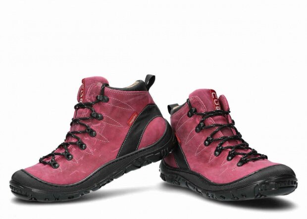 Kotníkové trekové boty NAGABA 240 růžová crazy kožené