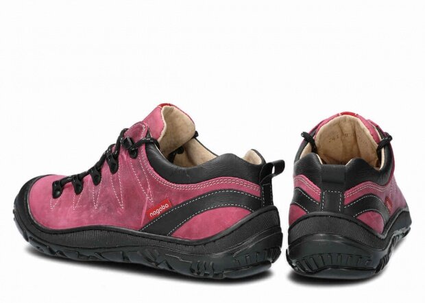 Nízké trekové boty NAGABA 241 růžová crazy kožené
