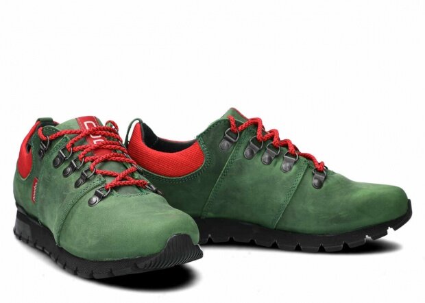 Nízké trekové boty NAGABA 070 zelená crazy kožené