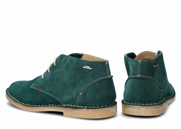 Pánské kotníkové boty NAGABA 422 smaragdová velur kožené