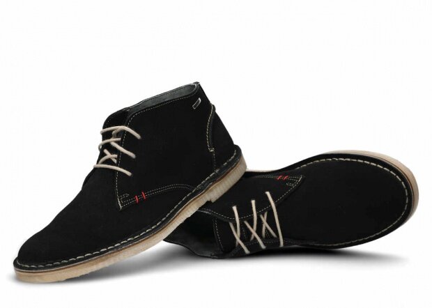 Pánské kotníkové boty NAGABA 422 černá velur kožené