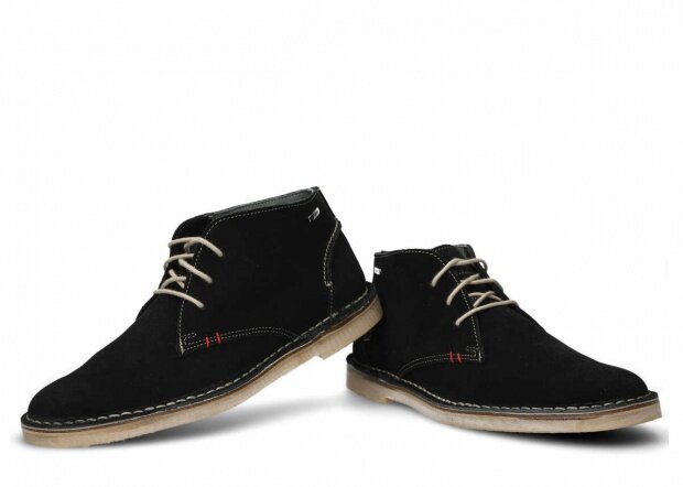 Pánské kotníkové boty NAGABA 422 černá velur kožené