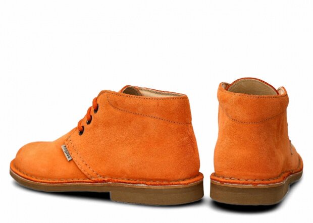 Kotníkové boty NAGABA 074 oranžová velur kožené