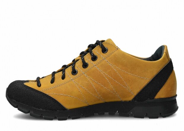 Nízké trekové boty NAGABA 121 žlutá crazy kožené