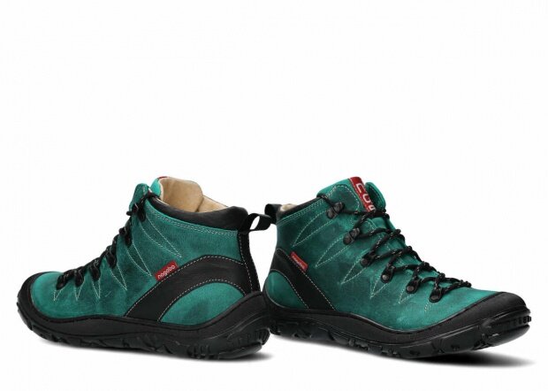 Kotníkové trekové boty NAGABA 240 smaragdová crazy kožené