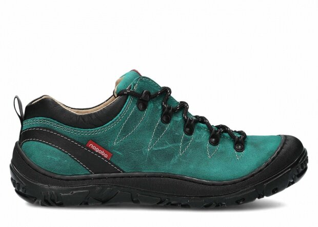 Nízké trekové boty NAGABA 241 smaragdová crazy kožené