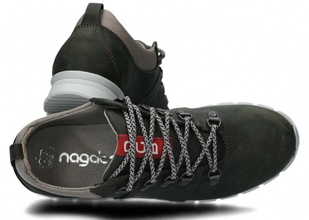 Nízké trekové boty NAGABA 070 khaki crazy kožené
